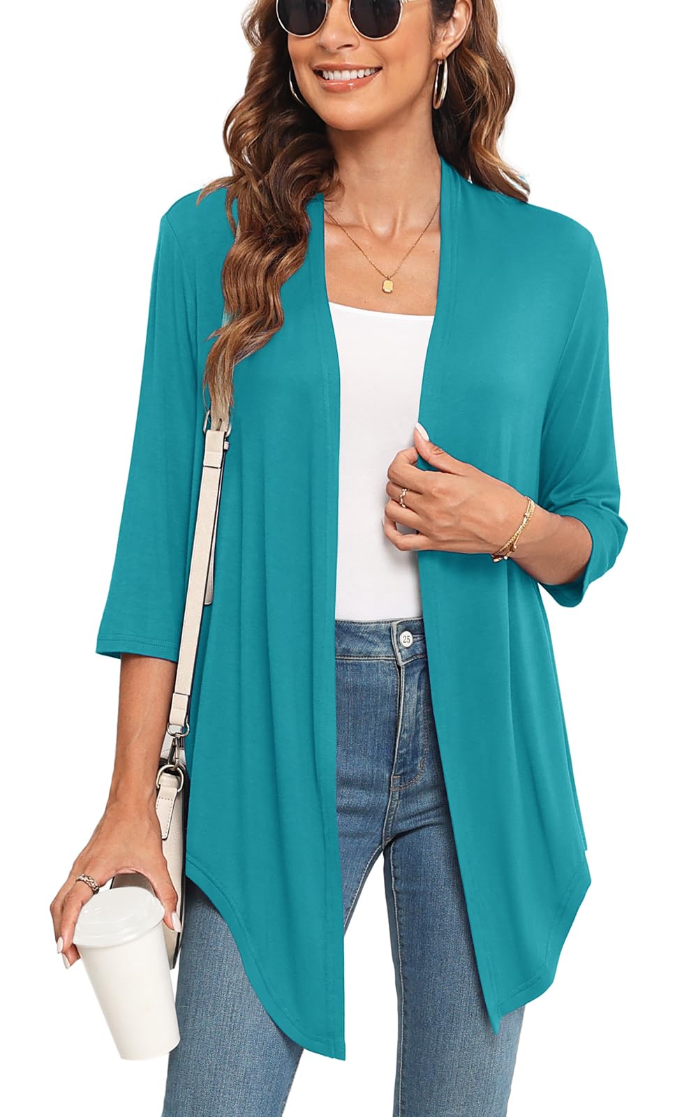 Veryoung Women's 2026 Casual Short Sleeve Cardigan Front Tie Lightweight Summer Casual Open Front Cardigans