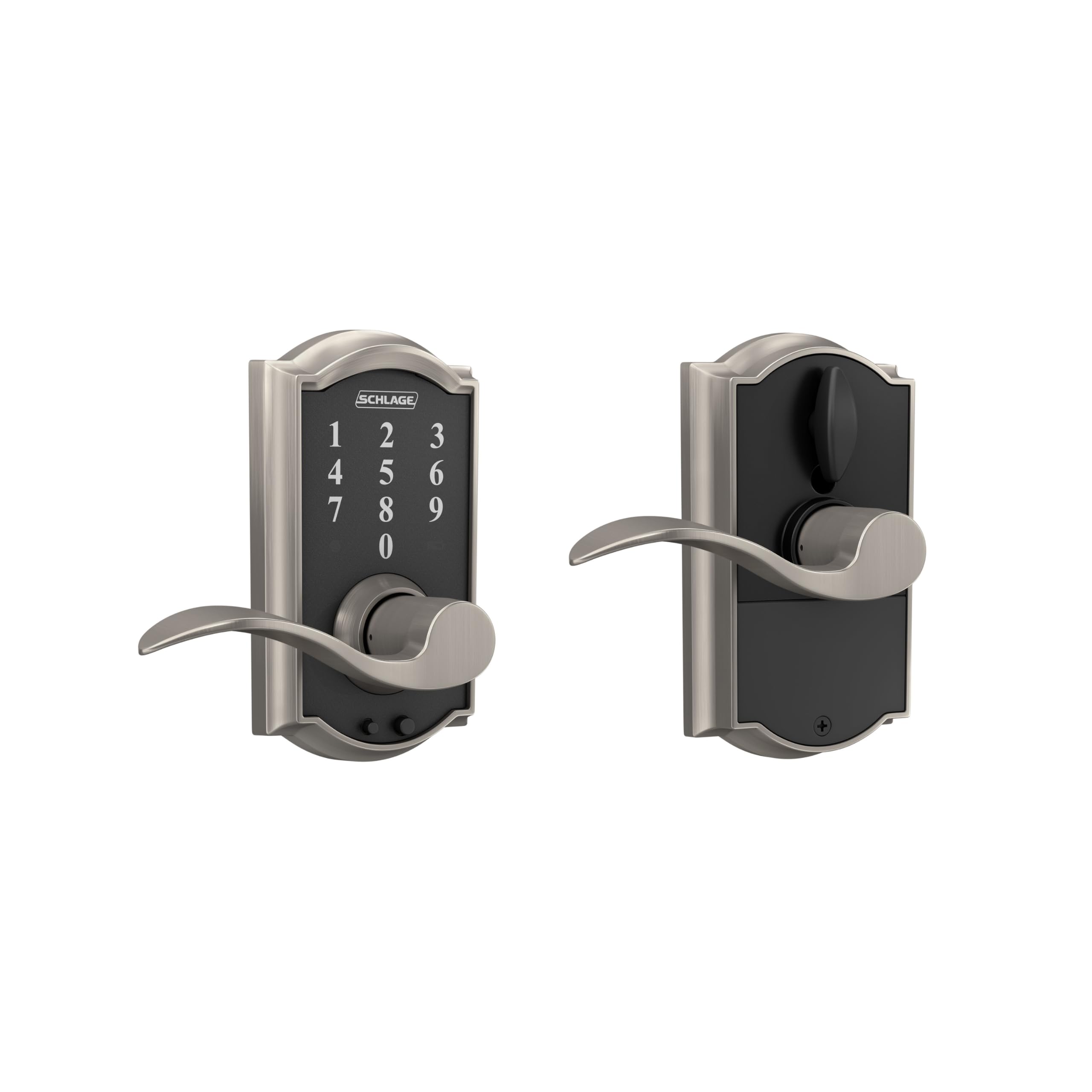 Clavier Schlage FE695 Avec Levier D'accent 619 - Pour Pièces, Fini Nickel Satiné (Occasion)
