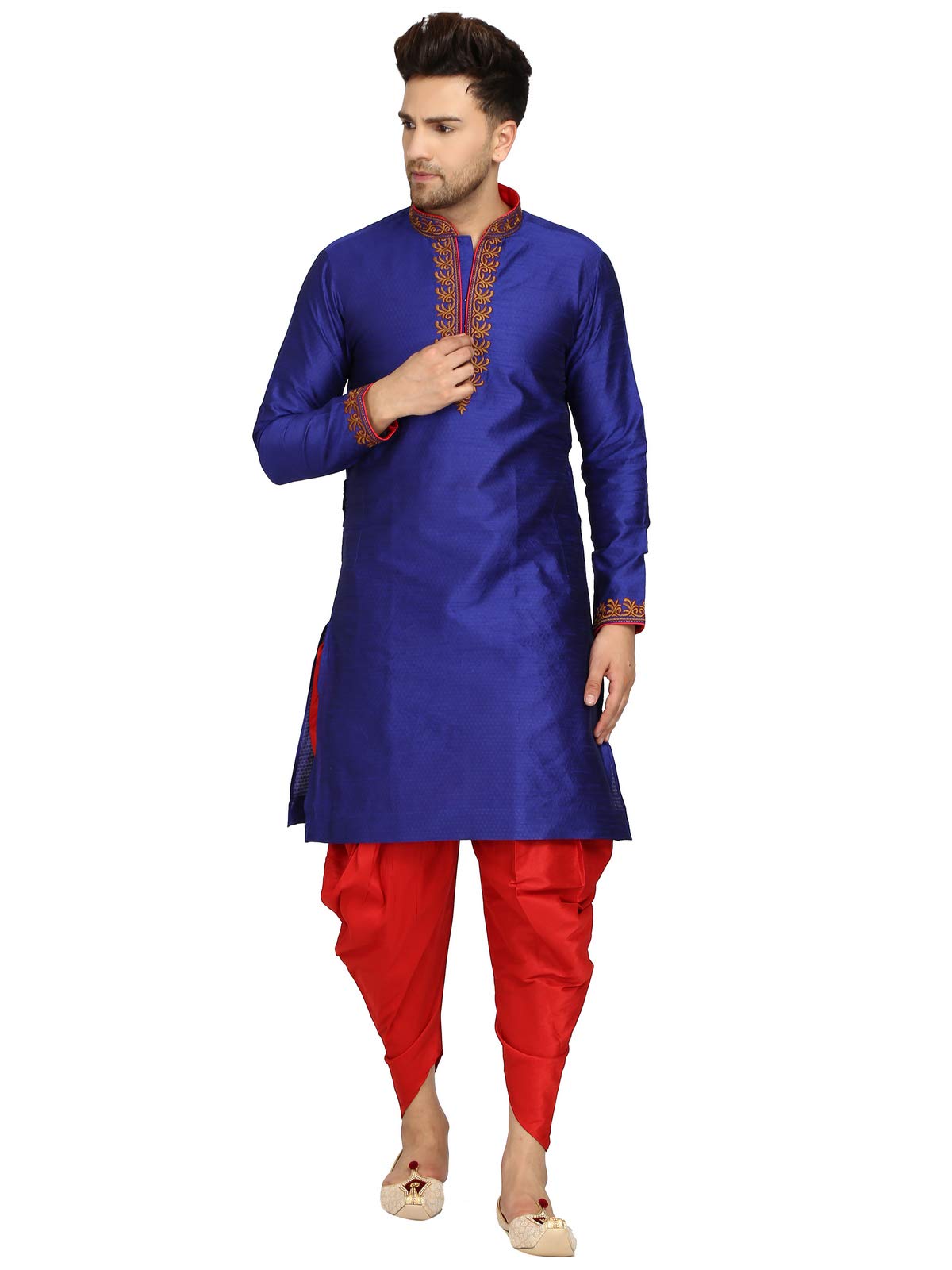 larwa Men's Embroidery Kurta & Salwar Dhoti Set Special for Boys & Men's-picture-3