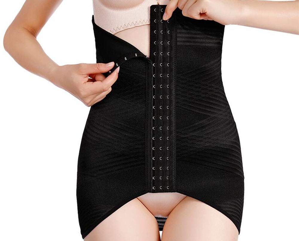 Faja reductora de cintura para pérdida de peso y adelgazante, elástica, deportiva, para mujer, talla XXL, color negro