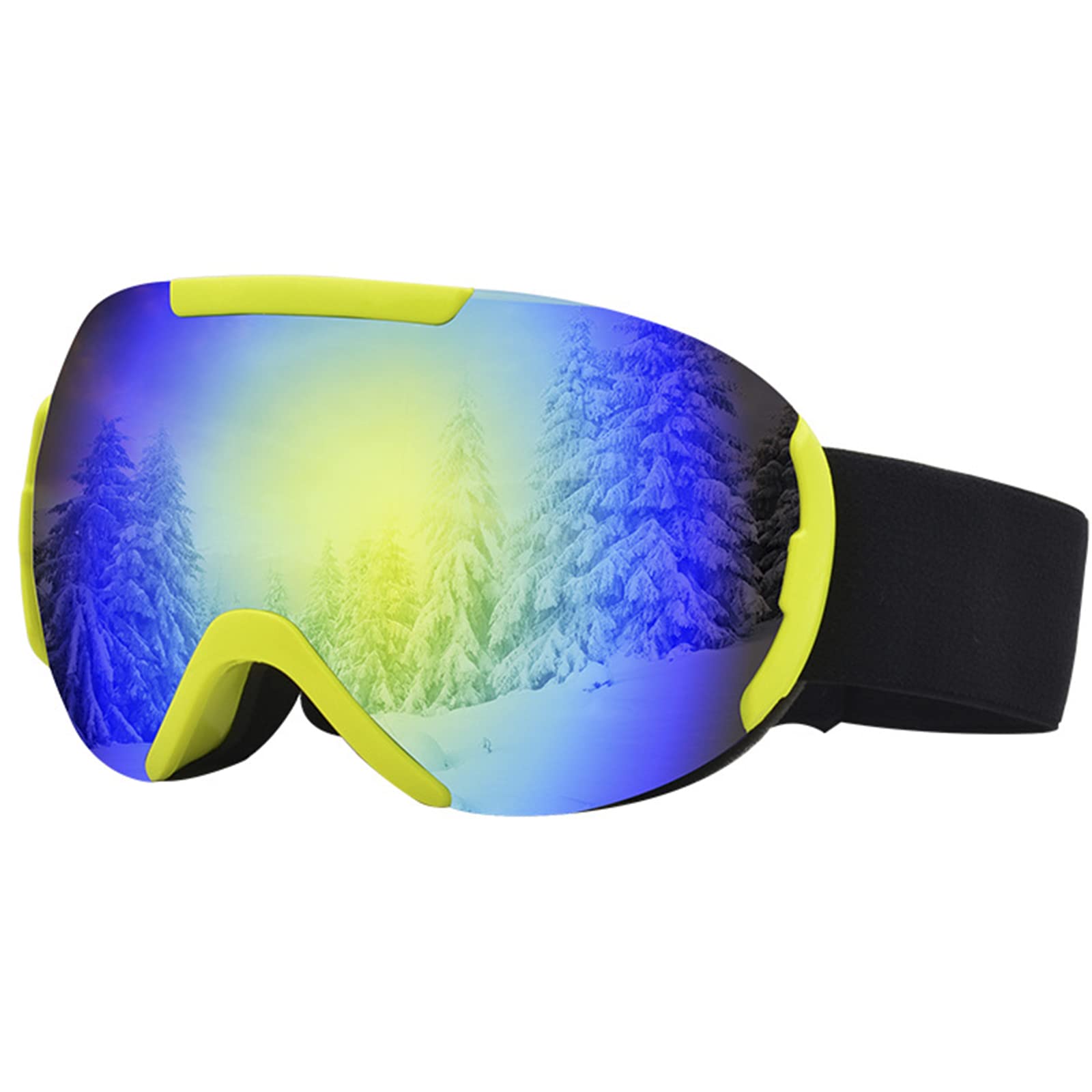 Masque de Ski OTG pour Hommes & Femme - Anti-Buée Lunettes de Snowboard pour Skieurs, 100% Protection UV Motoneige Moto Lunettes Ski Goggles, Compatible avec Casque