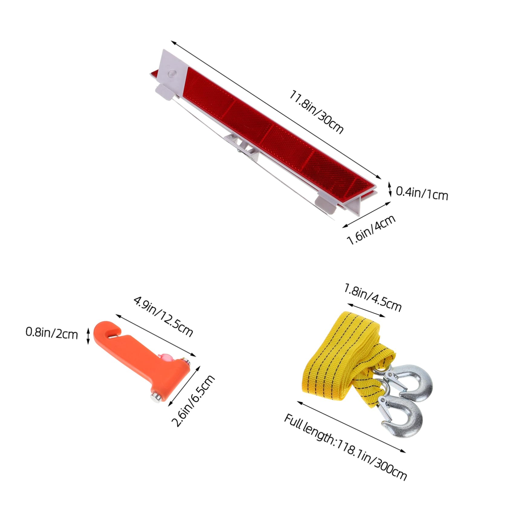 Ciieeo Trousse à Outils pour Véhicule 8 Pièces Multifonctions Compacte, Kit D'assistance Routière Voiture, Matériel Solide pour Intervention D'urgence, Sécurité Automobile