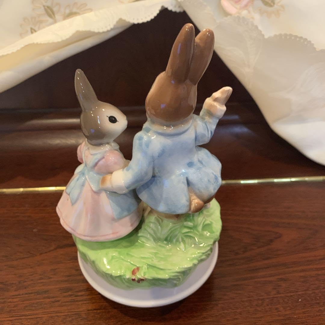 ピーターラビット　オルゴール　陶器 ピーターラビットオルゴール陶器