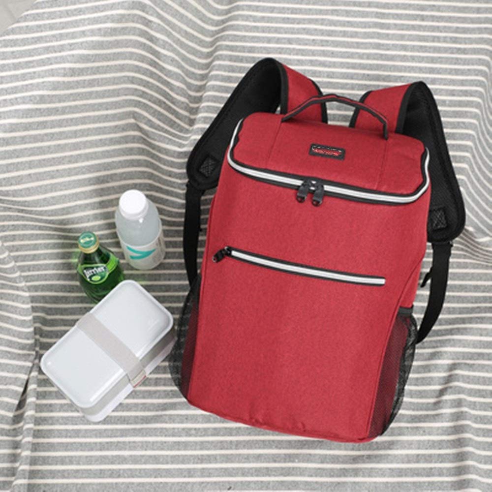 Bolsa de Picnic Bolsas de almuerzo con aislamiento grueso Bolsas de Almuerzo(Rouge)