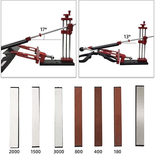 Miniatura 4 de Jectse Sistema de afilador de cuchillos, afilador de cuchillos profesional con diseño de giro de 360°, kit de afilado de cuchillos de acero