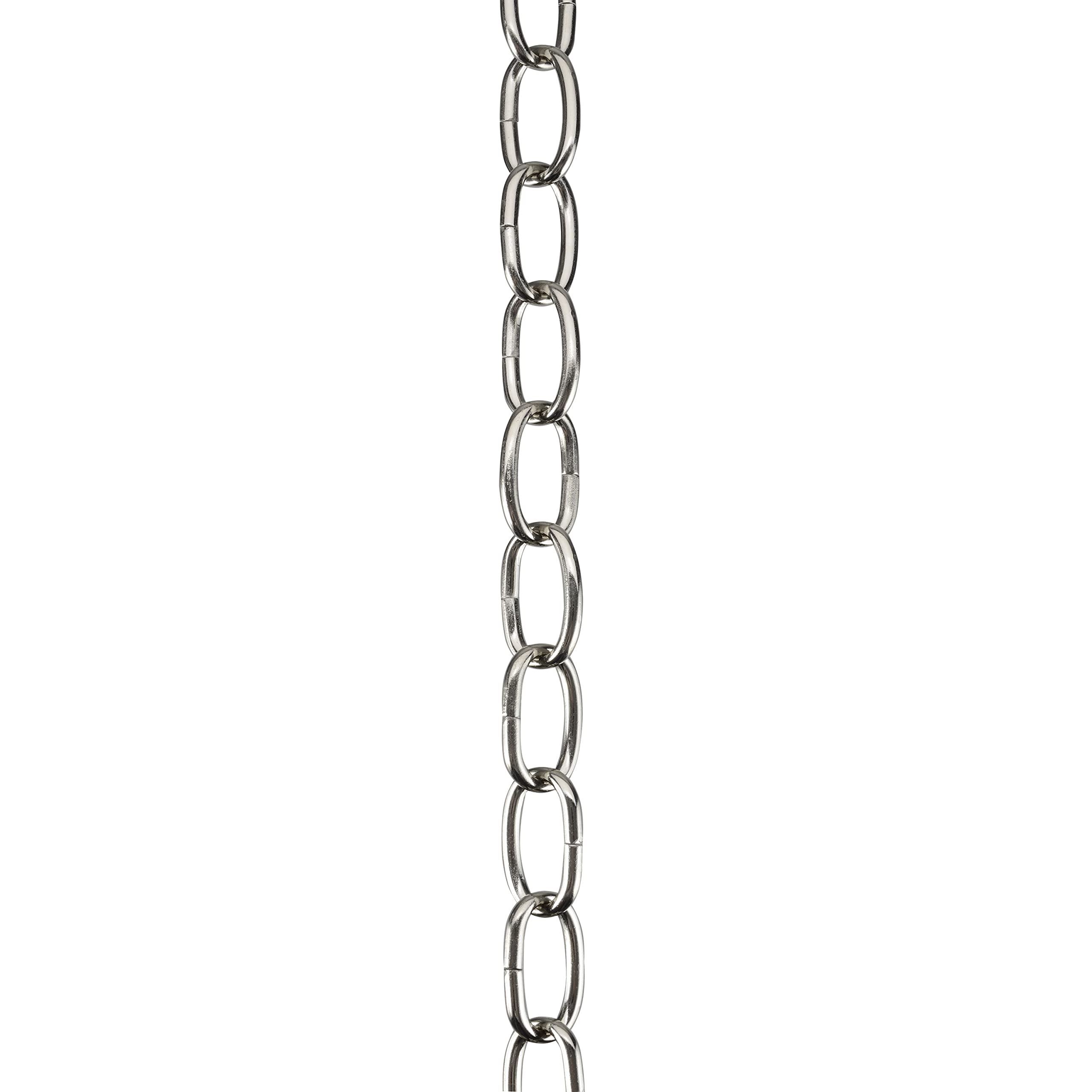 Aspen Creative 21110-21,Steel 10 Feet Heavy Duty Chain for Hanging Up Maximum Weight 40 Pounds-Lighting Fixture/Swag Light/Plant in Stin Nickel.11 Gauge.