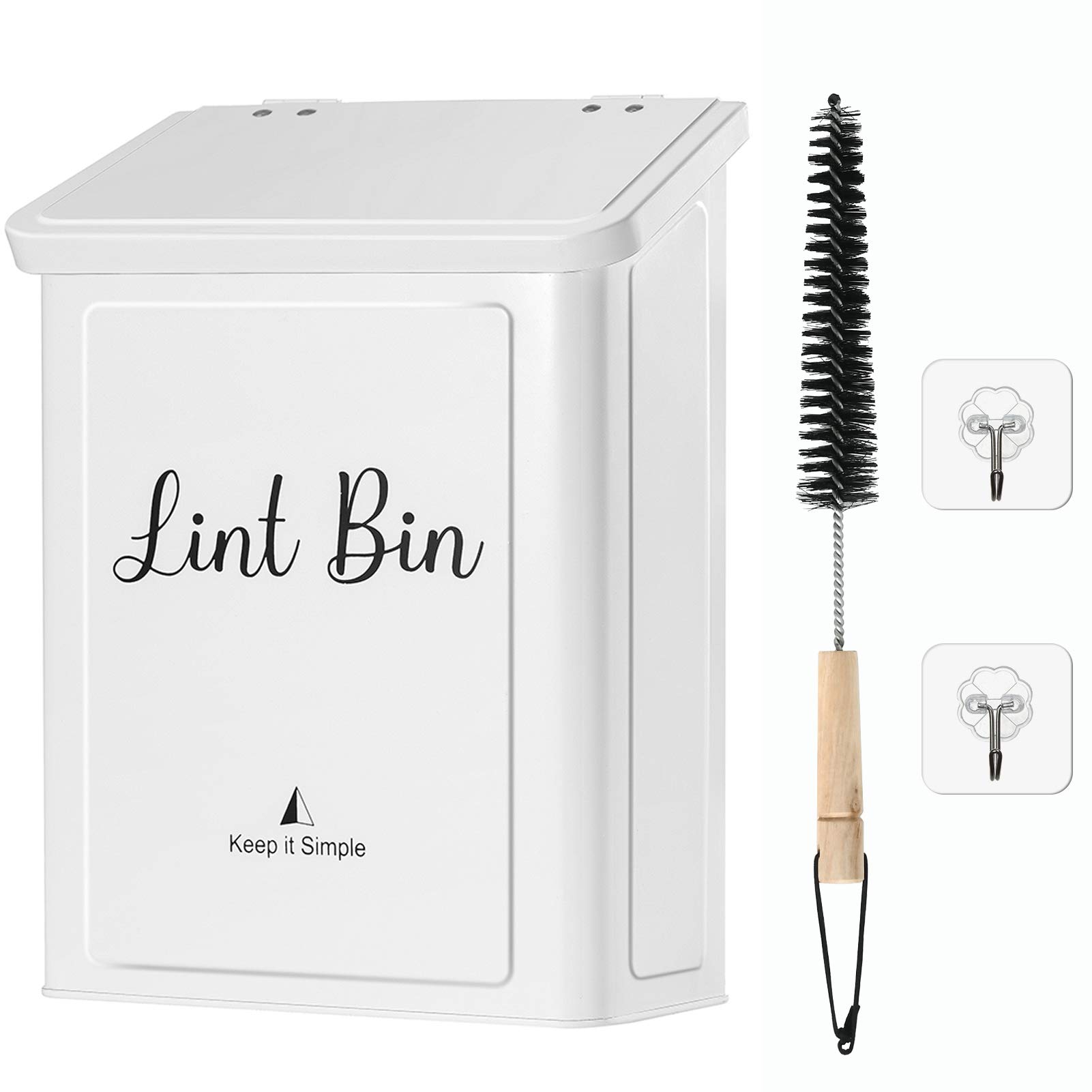 Buy SUBEKYU Metal Lint Bin for Laundry Room, Wall Mounted Lint