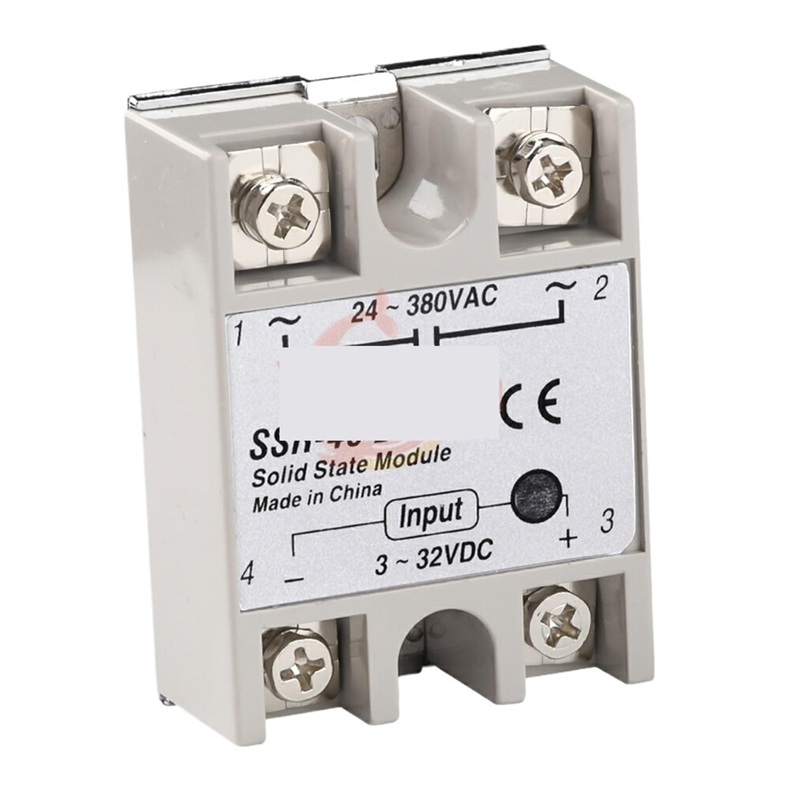 Modulo relè a stato solido SSR-40DA da 12 V, 24 V, 40 A, 3-32 V CC a 24-380 V CA, alimentatore for relè SSR for controllo della temperatura PID