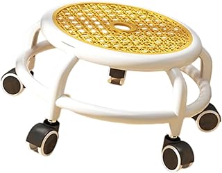 gazechimp Banquinho de assento de rolo baixo móvel Mini banquinho Confortável curto banquinho cadeira polia roda banquinho pedicure para loja de