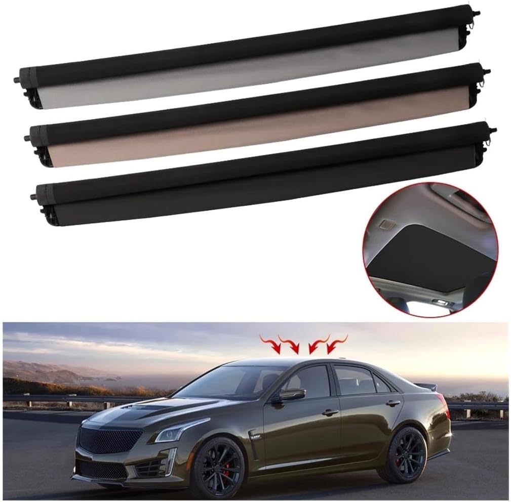 DorkTees Car Sun Shade Car Panorama Sunroof Sunshade Curtain Cover Assembly for Cadillac Cts Sedan 2014-2019 for Cts V-Series 2016-2019 22926557 22926558