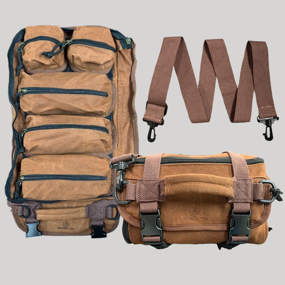 Roaring Fire The Pack Mule Mini Double-sided Versatile Tool Roll Bag, Roll Up, Storage Roll Bag,Wrench Roll, Two in One Tool Bag for Electrician, HVAC