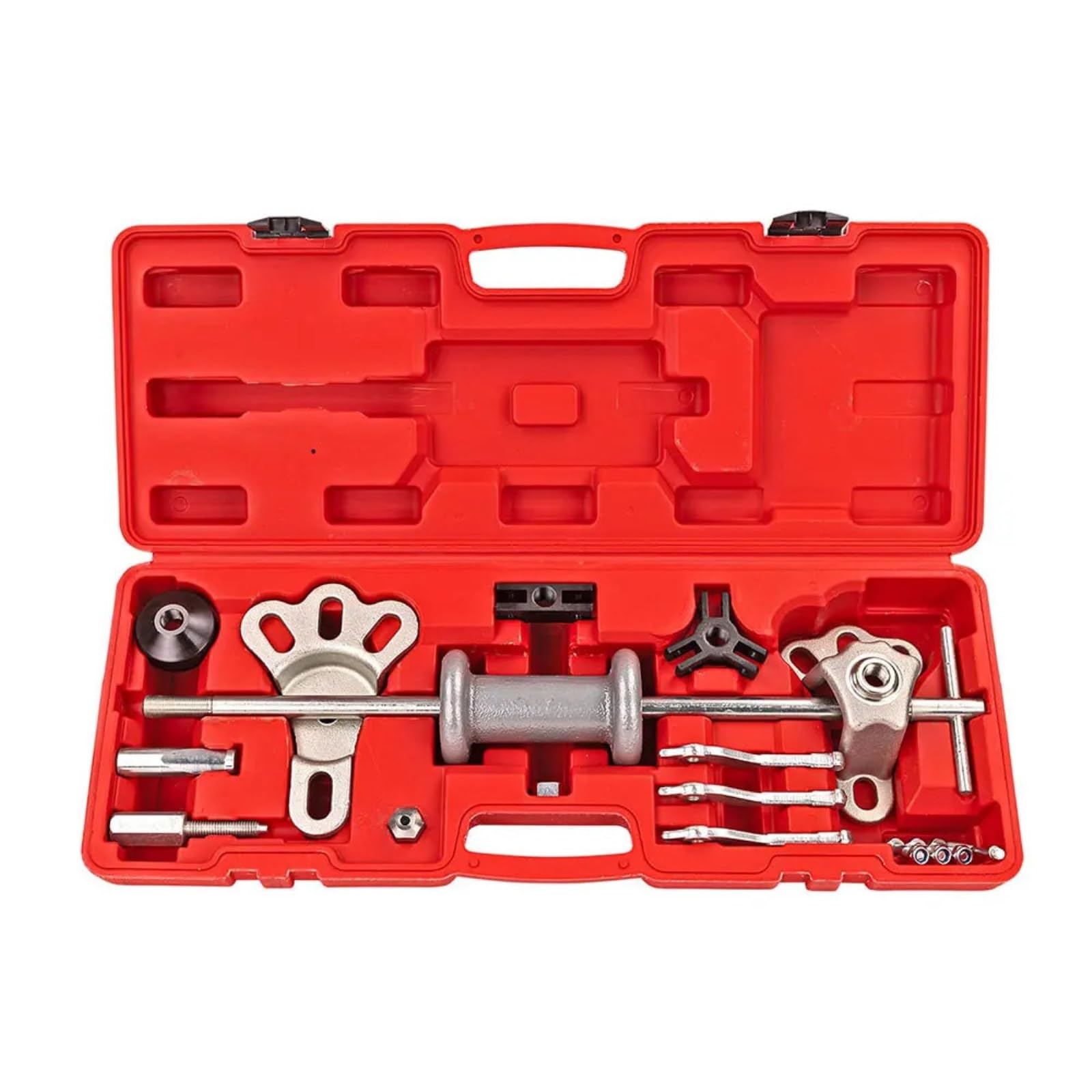 Extractor Volante Motor Juego de Extractor Universal con Martillo Deslizante para bujes de Rueda de Coche, Herramienta para cojinete de Rueda, Cubo de Rueda, 17 Uds. Extractor Volante