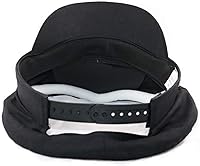 Vista 5 de Ibeauti Gorra unisex ajustable para adultos, disfraz de capitán Almirante, gorra de marinero para cosplay Negro
