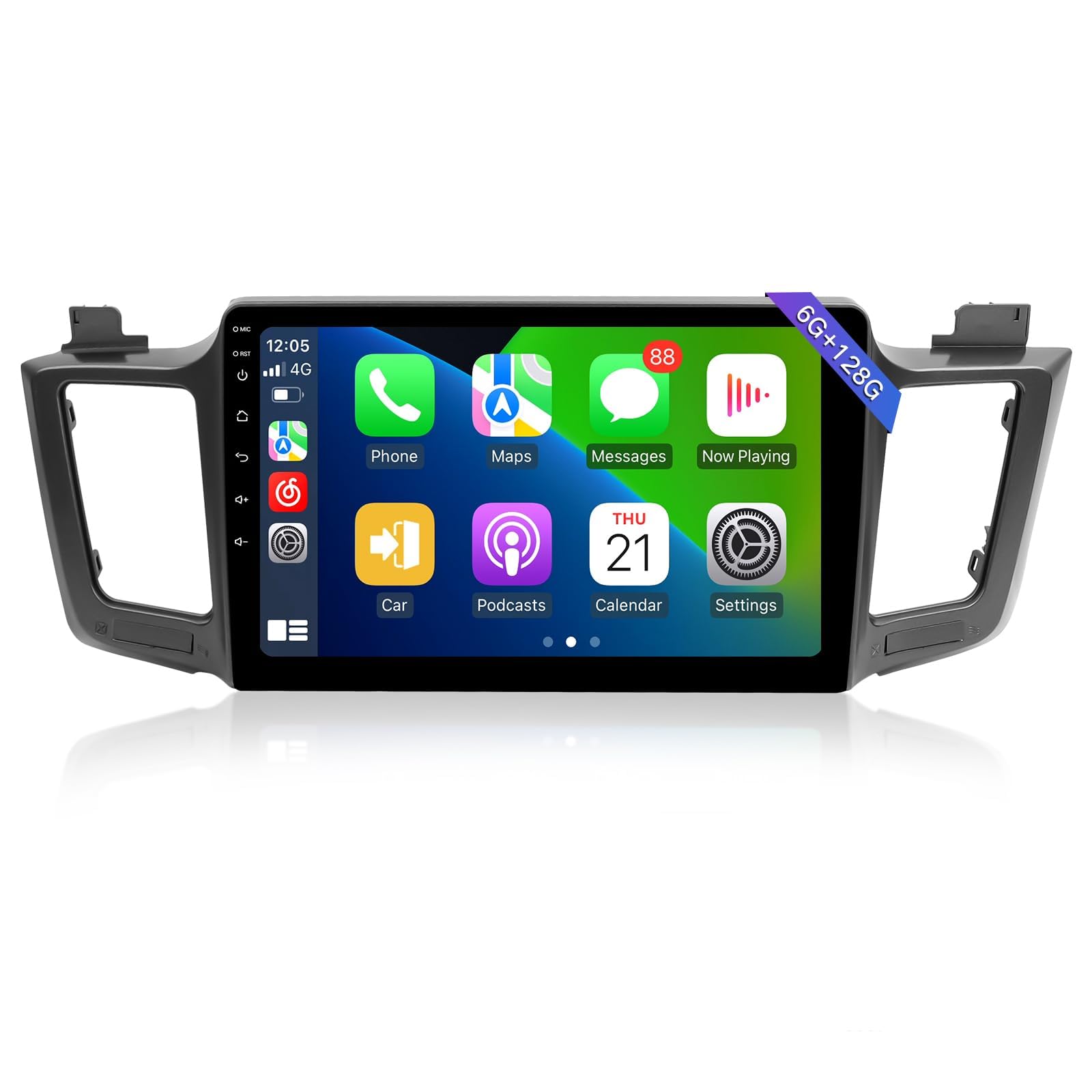 ViaBecs Android 13 Radio for 2013-2018 Toyota RAV4,10.2 Inch QLED HD Touch Screen, 6G+128G Car Stereo with Wireless Apple Carplay, Android Auto, 5GHz WiFi, 48EQ DSP, AM FM Radio, Mirror Link