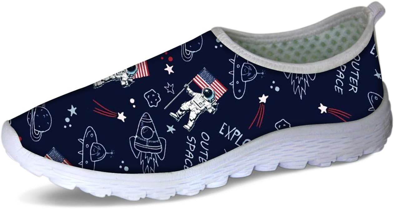 Forchrinse Black Music Note Women’s Slip on Shoes Walking Shoes Lightweight Breathable Athletic Sneakers Casual Working Shoes