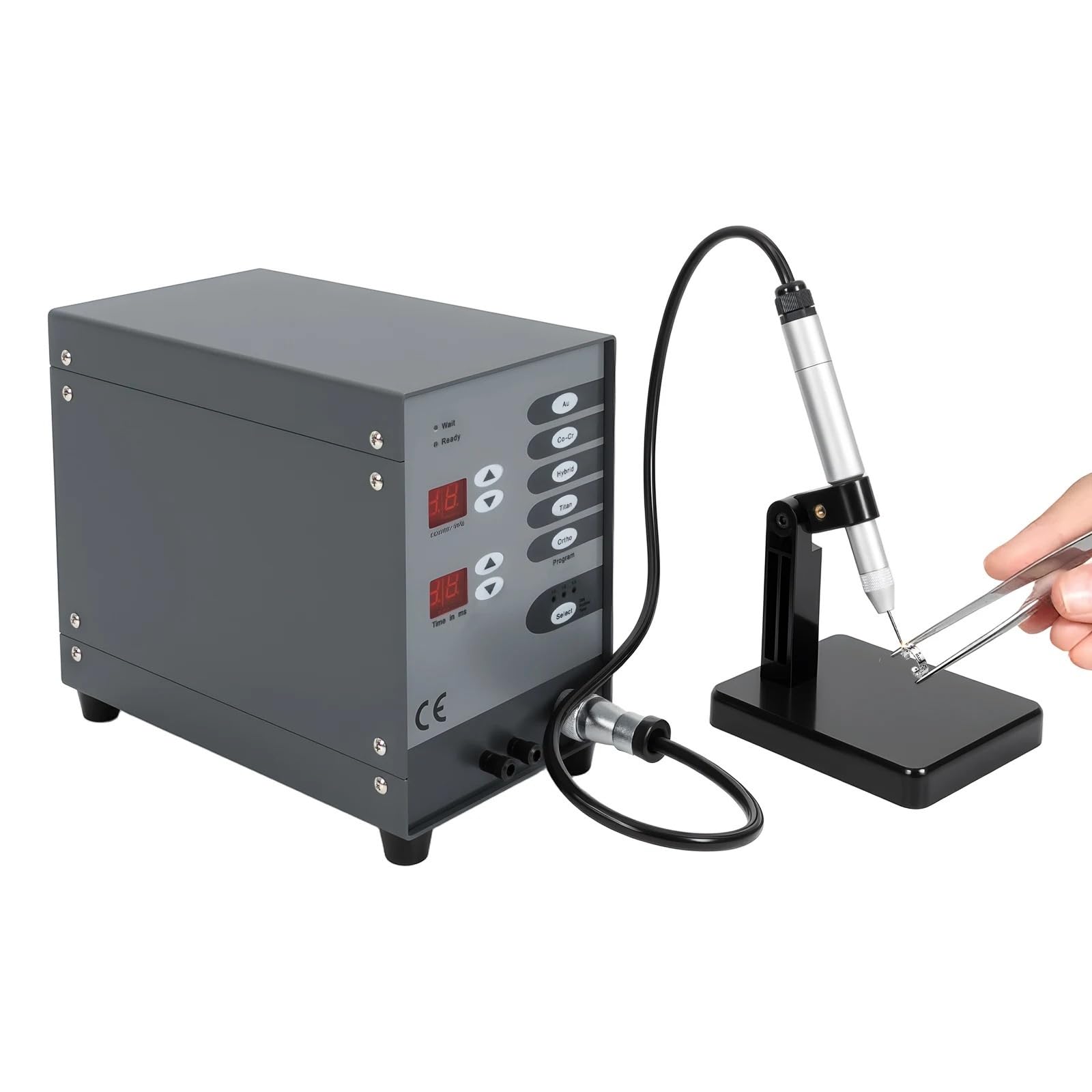 100W Jewelry Welding Machine, Pulse Argon Arc Welder Electric Soldering Machine Jewelry Repair Tool Kit W/Workbench & LCD Screen
