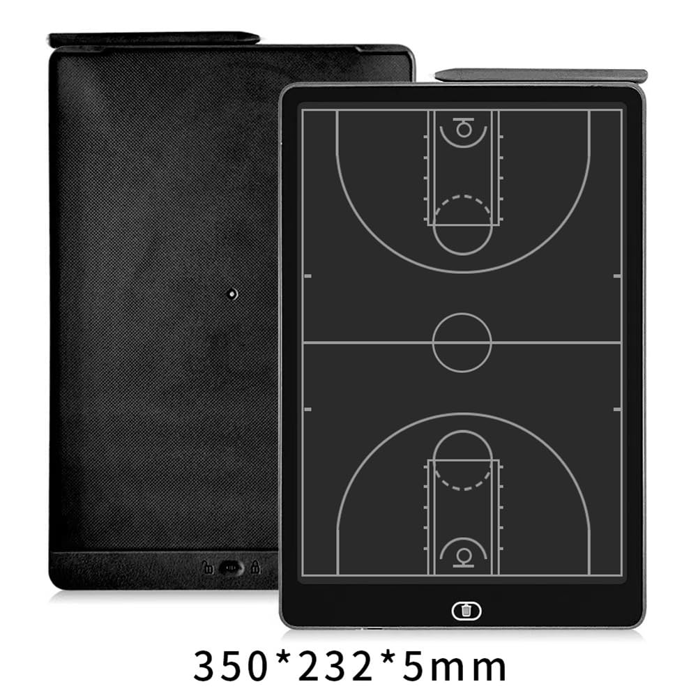 Breeshy Tableau de Coaching Électronique, Écran LCD 16 Pouces, Tableau de Stratégie avec Fonction de Verrouillage pour Basket-Ball, Basket-Ball Vertical