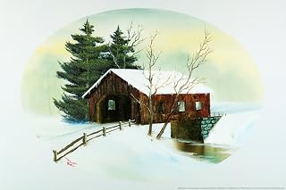 Bob Ross Covered Bridge Oval Art Print Painting Bob Ross Poster Bob Ross Collection Bob Art Paintings Happy Accidents Bob Ross Print Decor Painting Wall Art Cool Wall Art Print Poster 36x24