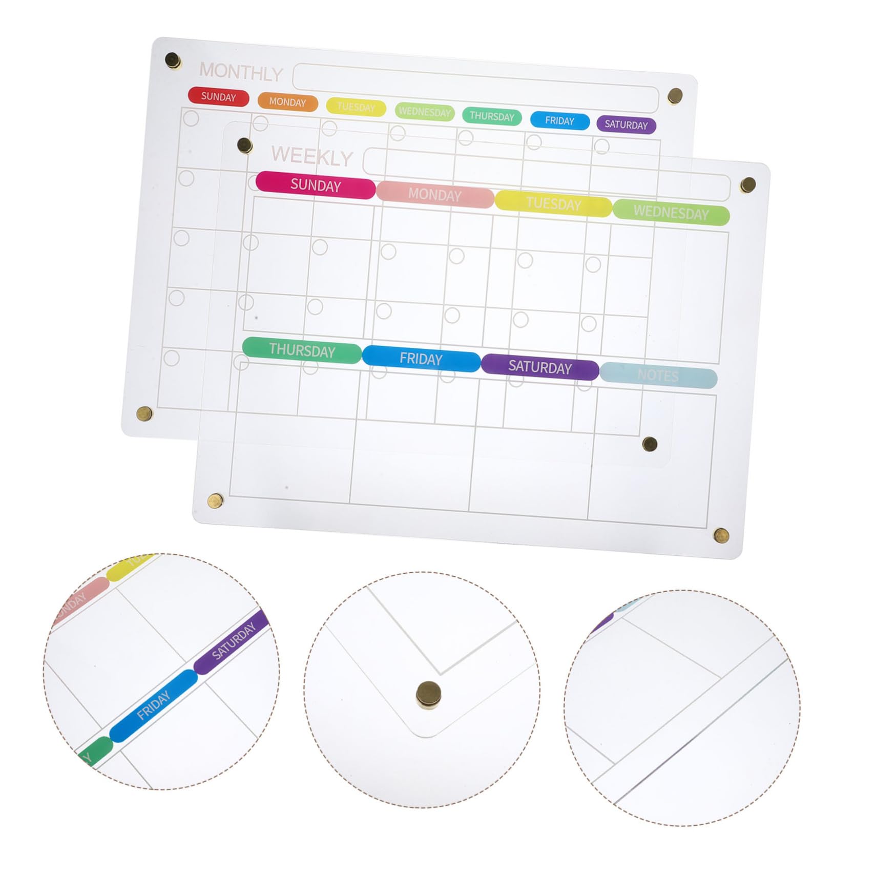 VILLCASE Planner Mensile Lavagna Per Frigorifero Calendario Da Scrivania Planner Lavagna Bianca