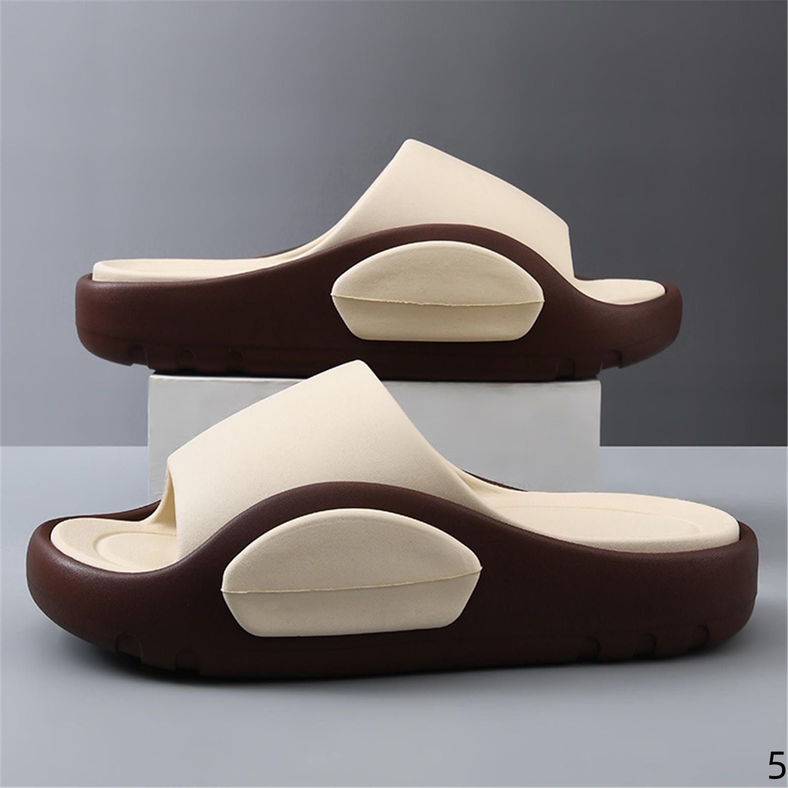 Ciabatte Uomo Pantofole Antiscivolo dell'Estate degli Uomini Eva Resistente all'Usura All'aperto Senza Sandali da Spiaggia con Piedi Odorosi-nero-42-43