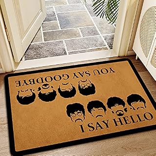 Ytanie Paillasson d’intérieur avec inscription « You Say Goodbye and I Say Hello » – En caoutchouc durable absorbant… - Les Beatles, Paul McCartney, John Lennon, RIngo Starr, George Harrison Ytanie Paillasson d'intérieur avec inscription « You Say Goodbye and I Say Hello » - En caoutchouc durable absorbant… – Image 3
