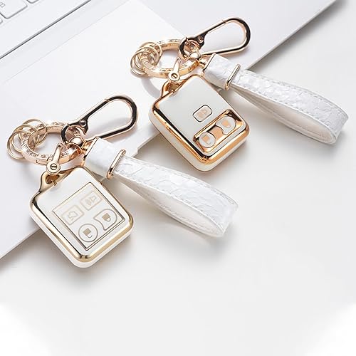 Miniatura 10 de Funda para llavero GMC con llavero GM, funda compatible con Chevy Silverado GMC Sierra 1500 2500 3500HD Terrain Acadia Smart Key Protector Holder