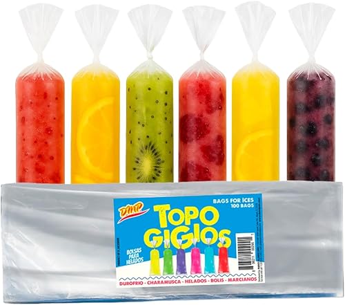 Vista 7 de De Mi Pais Topogigios - Bolsas para helados, perfectas para bolis, paletas y almacenamiento de hielo, bolsas de plástico pequeñas y duraderas