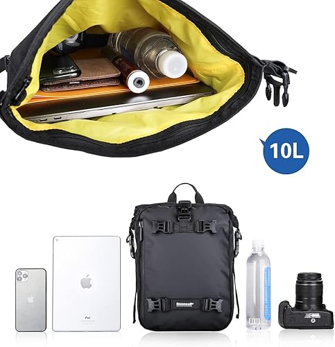 Miniatura 3 de Rhinowalk Bolsa trasera para motocicleta, 10L, impermeable, bolsa de alforja de motor, equipaje de viaje, bolsa de almacenamiento para maletero,
