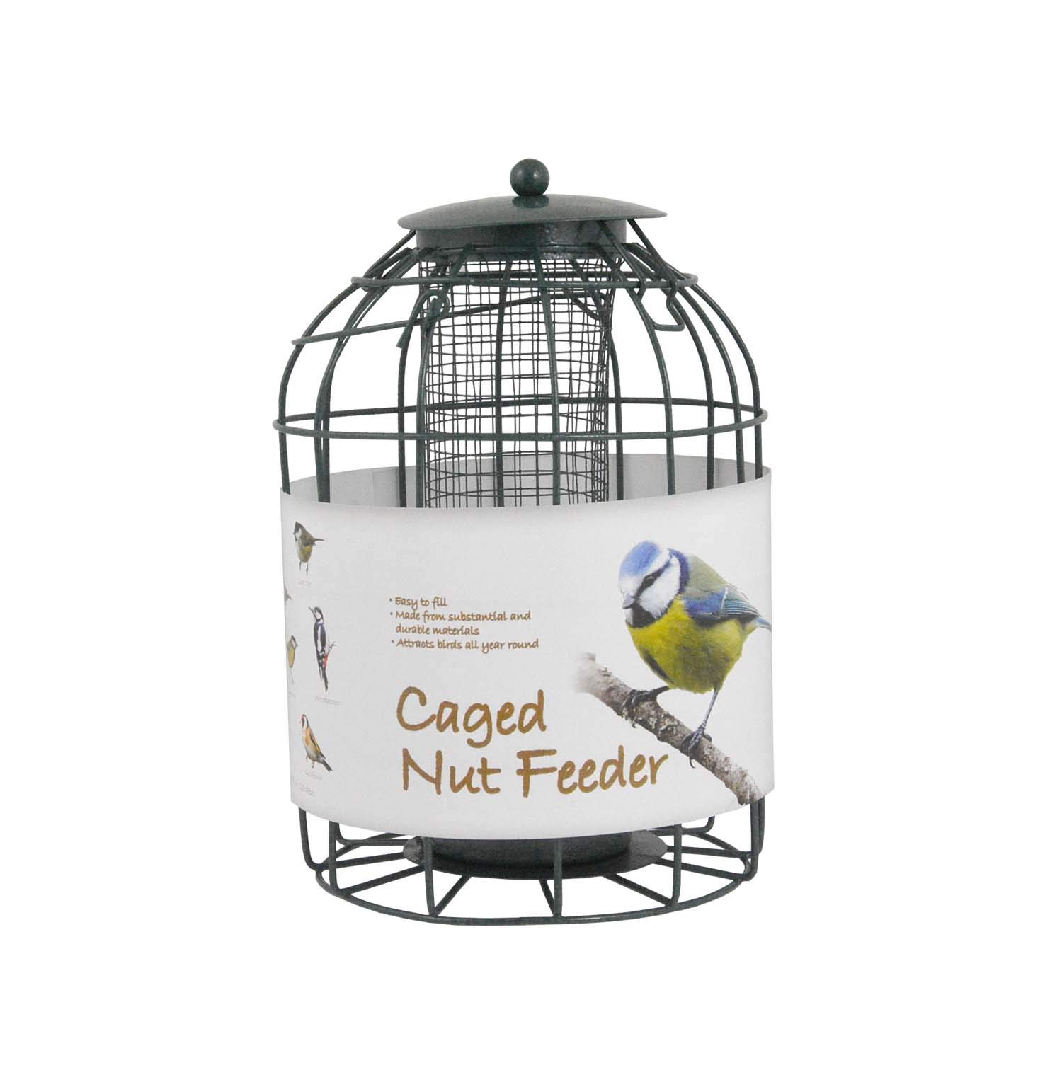 Green Jem Caged Wild Bird Feeder (Nut Feeder)