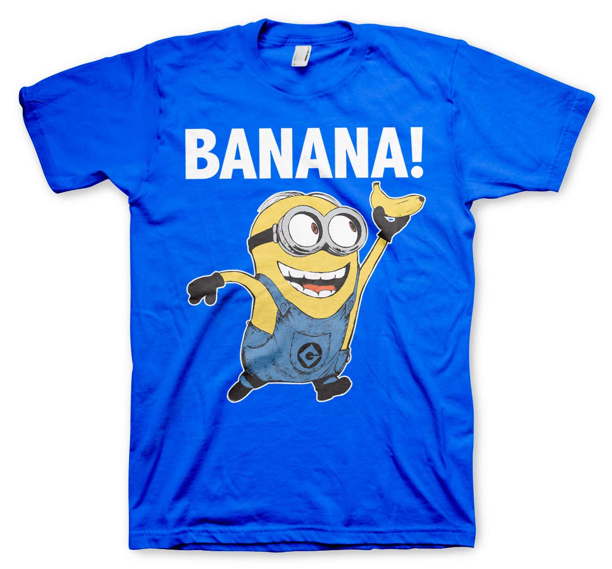 MINIONS Officially Licensed Banana! Mens T-Shirt (Blue), Large