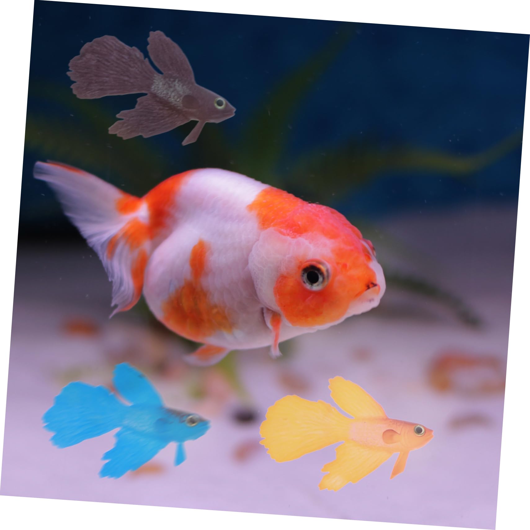 Kisangel 9piezas Decoración Acuática Led De Silicona De Peces Artificiales Brillantes para Acuarios