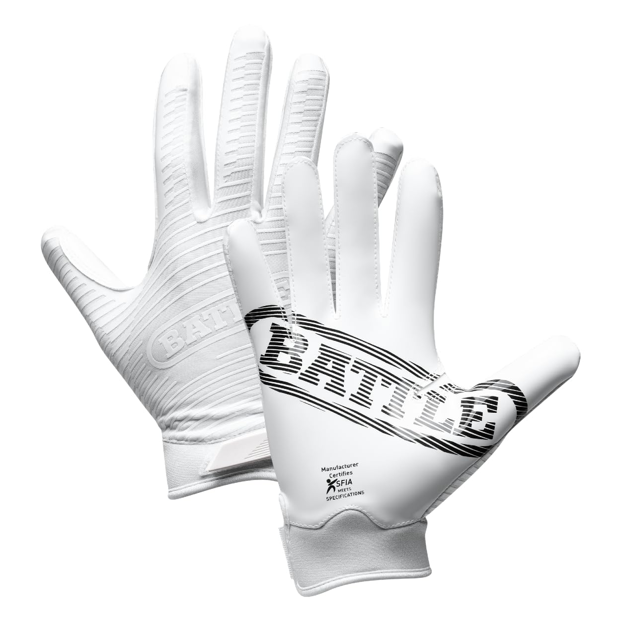 Battle Sports Doom 1.0 Wide Receiver Football Gloves, Ultra Stick Adult & Youth Gloves