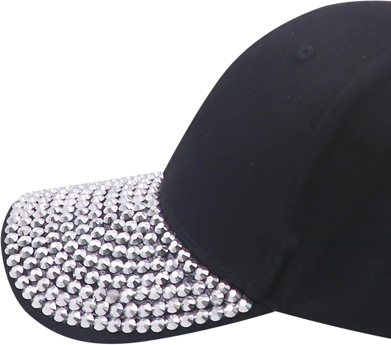 Shiny Rhinestone Brim Baseball Cap for Women Girls Sparkle Velcro Ponycap Adjustable Mesh Trucker Hat Outdoors Sun Cap - Image 4