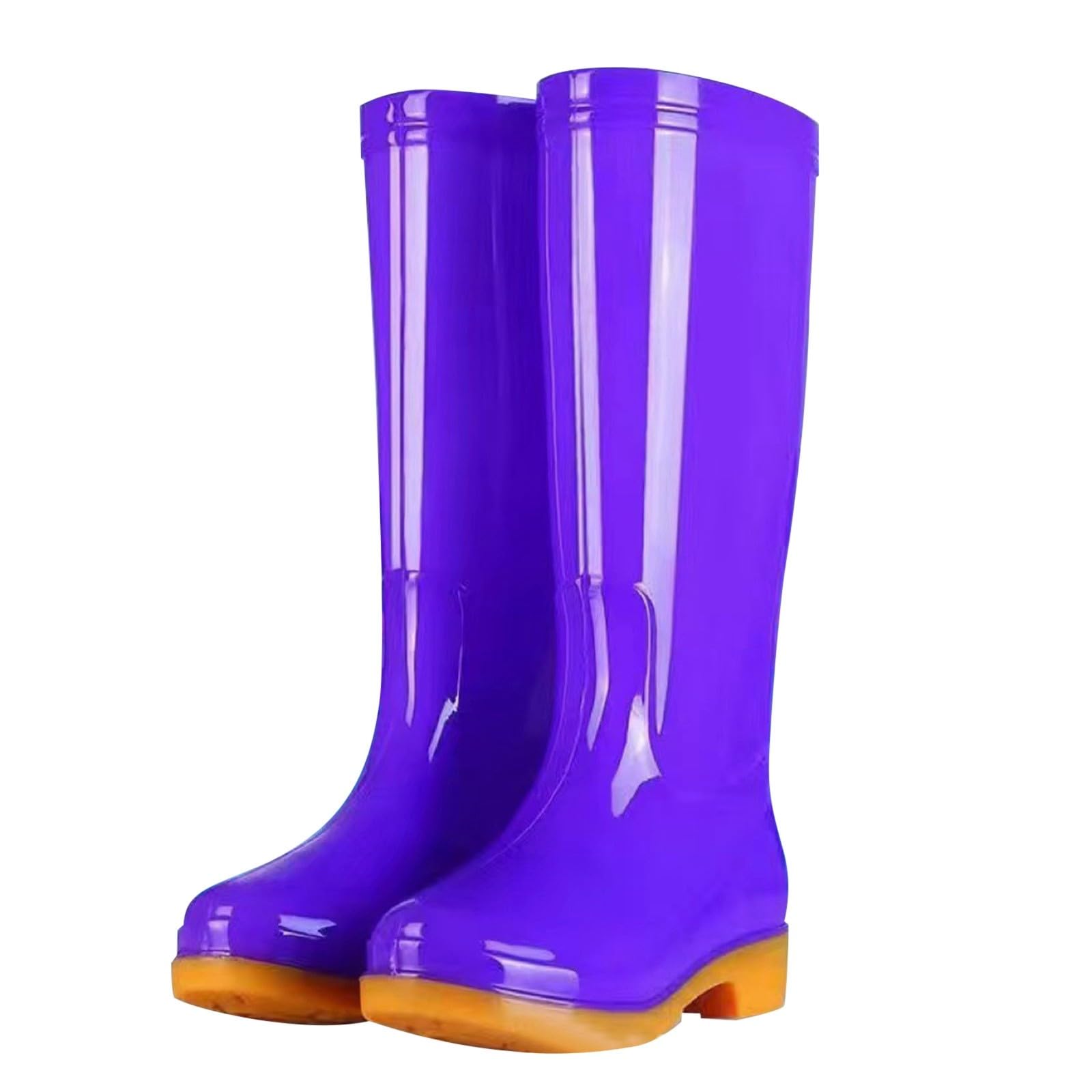 Damen-Regenstiefel, hohe Gummischuhe für den täglichen Gebrauch im Freien, Bequeme Sohle, strapazierfähiges TPR-Material, leichtes Design, einfach den ganzen zu tragen