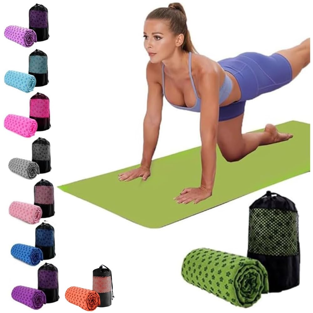 Oaygat Yoga Towel Sweat Absorbent Non-slip Yoga Towels Quick-drying yoga mat cloth Hot Yogas Towel Breathable Yoga Mat With Mesh Carrying Bag