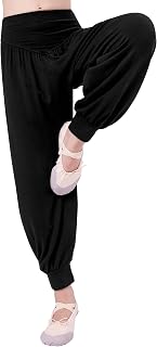 Phoeswan Kids Harem Pants, Loose Casual Black Baggy Jogger Pants, Hip Hop Dance Pants for Boys and Girls