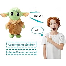 PAZATAO Talking Baby Yoda 7.8 Inch Walking, Talking, Interactive Plush Toy for Kids, Boys, Girls