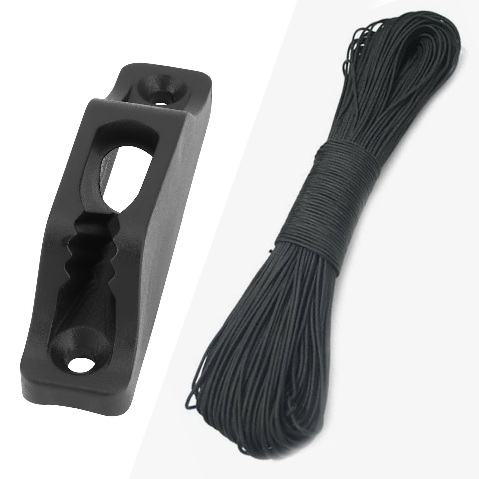 4 Stück Nylon-Leitungsklemme für Kajaks Boote Seilklemmen Zubehör Seilklemme 86 X 20 Mm mit Schrauben Geeignet für Yachtboote mit 3-6 Mm Kabeln Schwarz