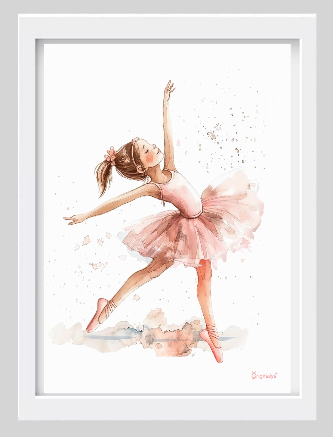 Originalys Ballerine, 3 posters in formato A4, per cameretta dei bambina, poster di ballerine dai toni rosa, poster decorativi per bambina. in formato DIN A4 (cornice non inclusa)
