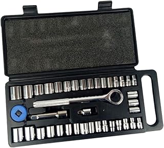 Uonlytech Mechanic Tools 40Pcs Set Universal Socket Household Wrench Tools for Mechanics Machinist Tools Combination Wrenches Automotive Tools car Tools Socket Tool Portable Tool Set