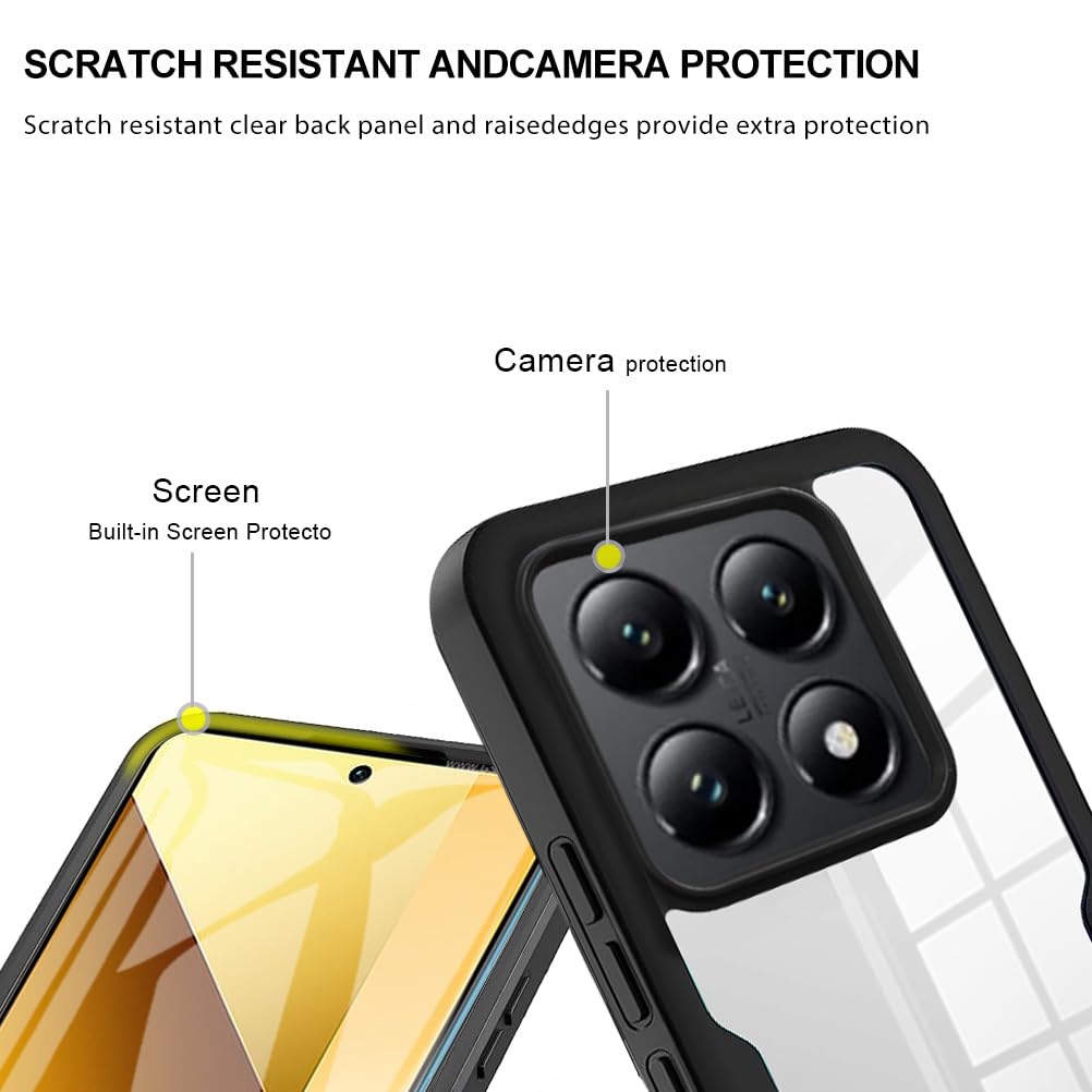 HAOYE Custodia per Xiaomi 14T 5G Cover, Silicone Carcasa Anticaduta con Bordi Rialzati/Angoli Rinforzati e Design Semplice - Rosso Vino