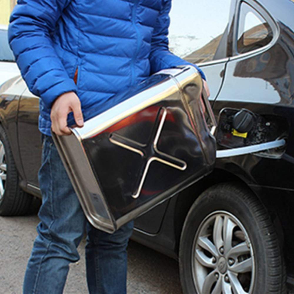 20L metalowy kanister,samochód i motocykl na benzynę Diesel Benzyna Pojemnik na paliwo,Kanister ze stali nierdzewnej Jerry Can