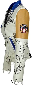 Fashion SX Women's Punk Floral Embroidered short Faux Leather