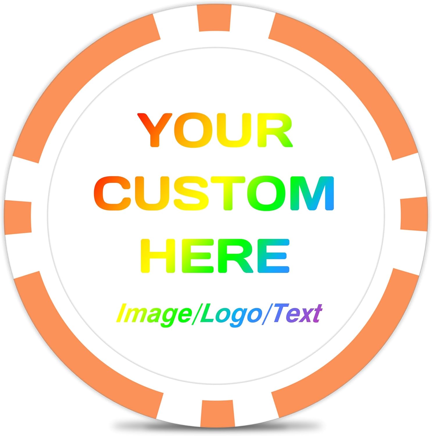 50-500 Custom Poker Chips, 11.5g Casino Size Clay Chips, Upload Your Image or Text for Personalization, for Bar Tokens, Poker Games or Event