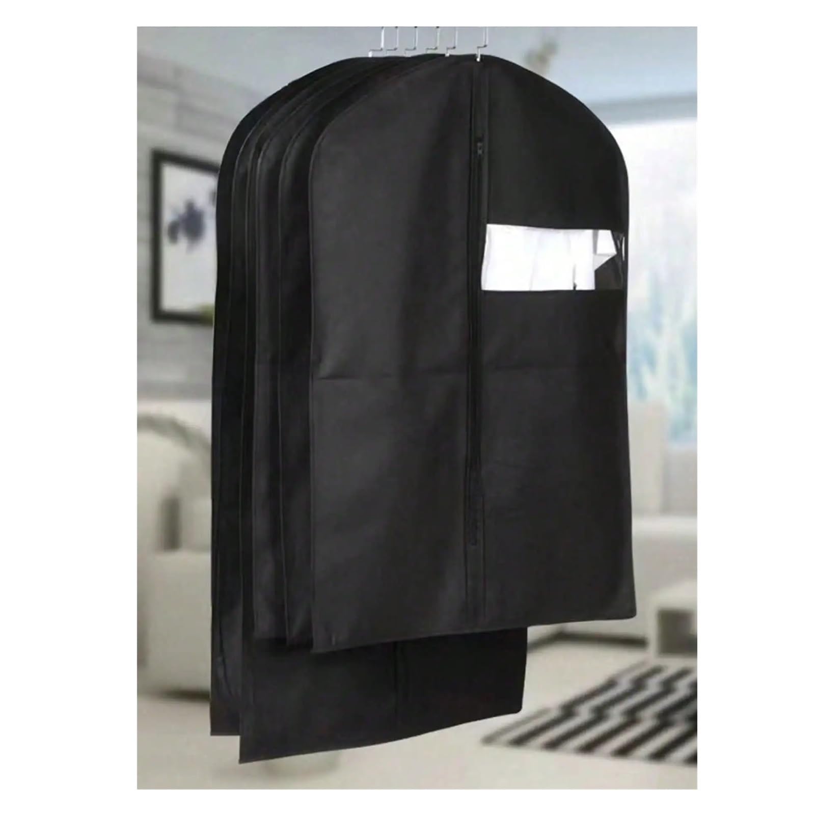 Funda de traje poliéster con ventana