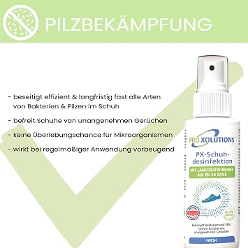 Schuhdesinfektion- Desinfektions-Spray mit Langzeitwirkung gegen Fusspilz Nagelpilz & Bakterien (1 x 125ml)