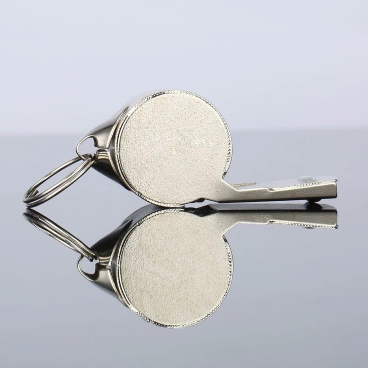 SEWACC 12pcs Metal PET Training Whistle for Anti-Side Safety, Silver Iron image 3