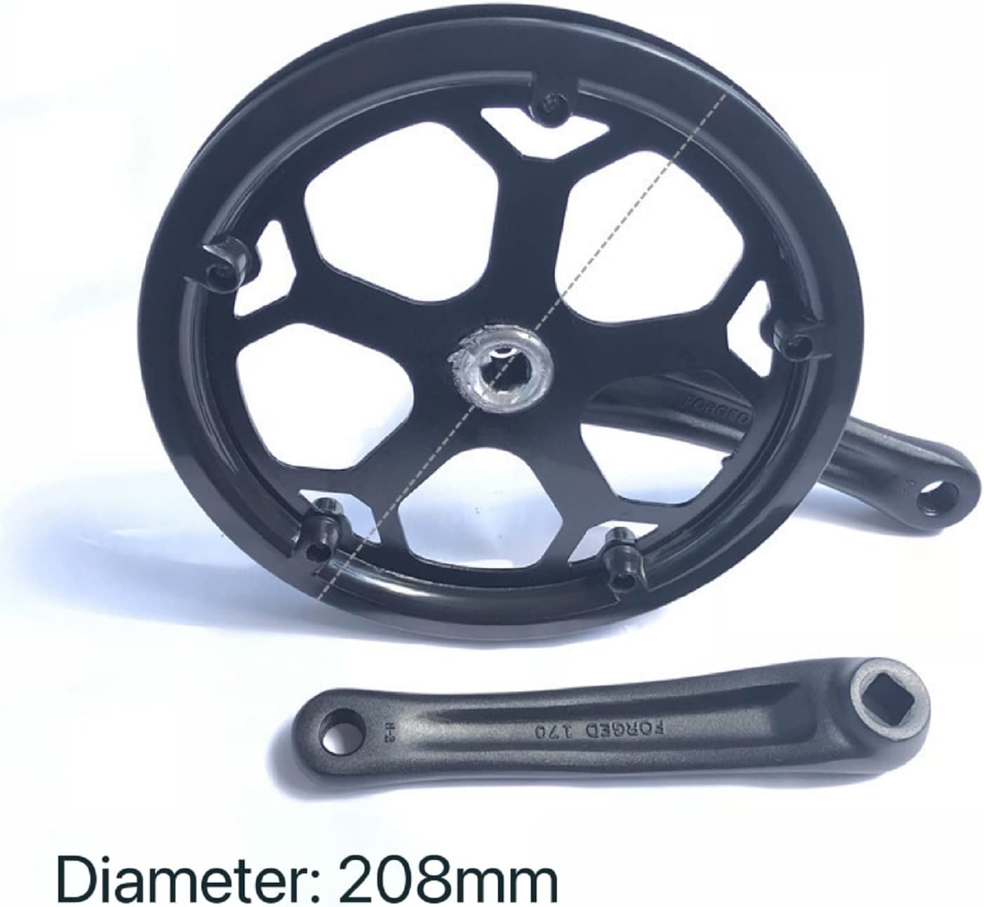クランクセット スクエアテーパー 170mm クランクセット 48T アルミニウム合金 CNC サイクリング レー 【エアダブルショルダー】