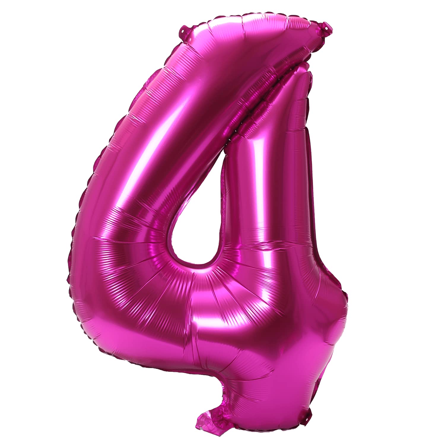 YPSelected 32 Inch Large Foil Helium Number Balloon Birthday Wedding Party 0-9 (Rose Red, 4)