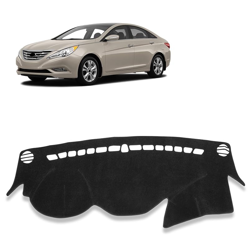 Capa para Painel Dashboard Mat compatível com Hyundai Sonata 2011 a 2014 TUYICN